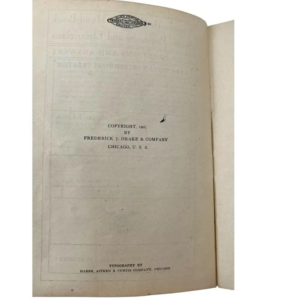 Swingle's 20th Century Handbook for Steam Engineers and Electricians 1905